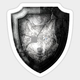Vak The Wolf, Shield Sticker